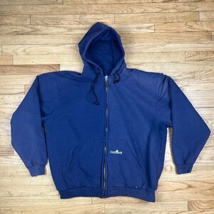 Carhartt Thermal Waffle Lined Hooded Zip Sweatshirt Dark Blue Mens